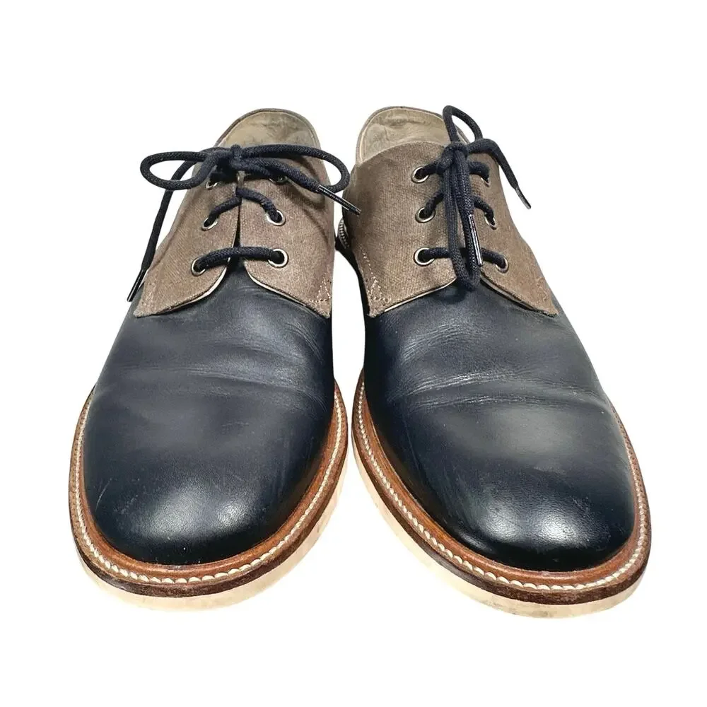 Lacoste | Men | Sherbrooke Leather Canvas Mixed Media Dress Oxford Shoes | Sz 8